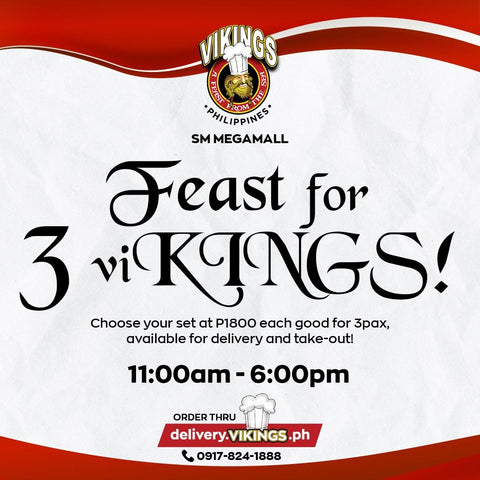 Vikings SM Megamall Feast for 3 - SET B