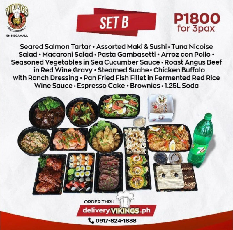 Vikings SM Megamall Feast for 3 - SET B