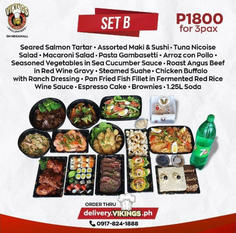 Vikings SM Megamall Feast for 3 - SET B