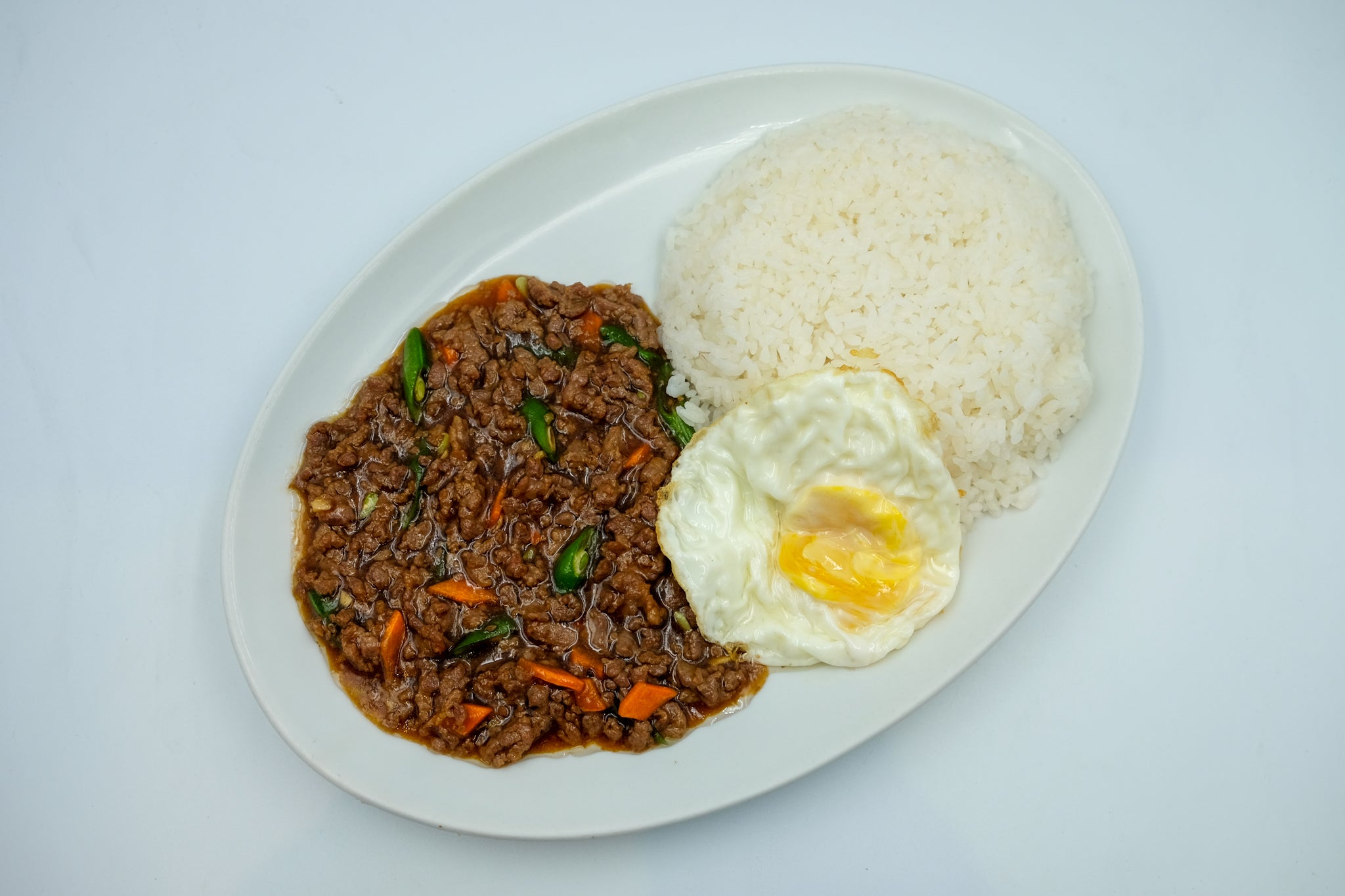 Minced Beef Rice Topping w/ Fried Egg