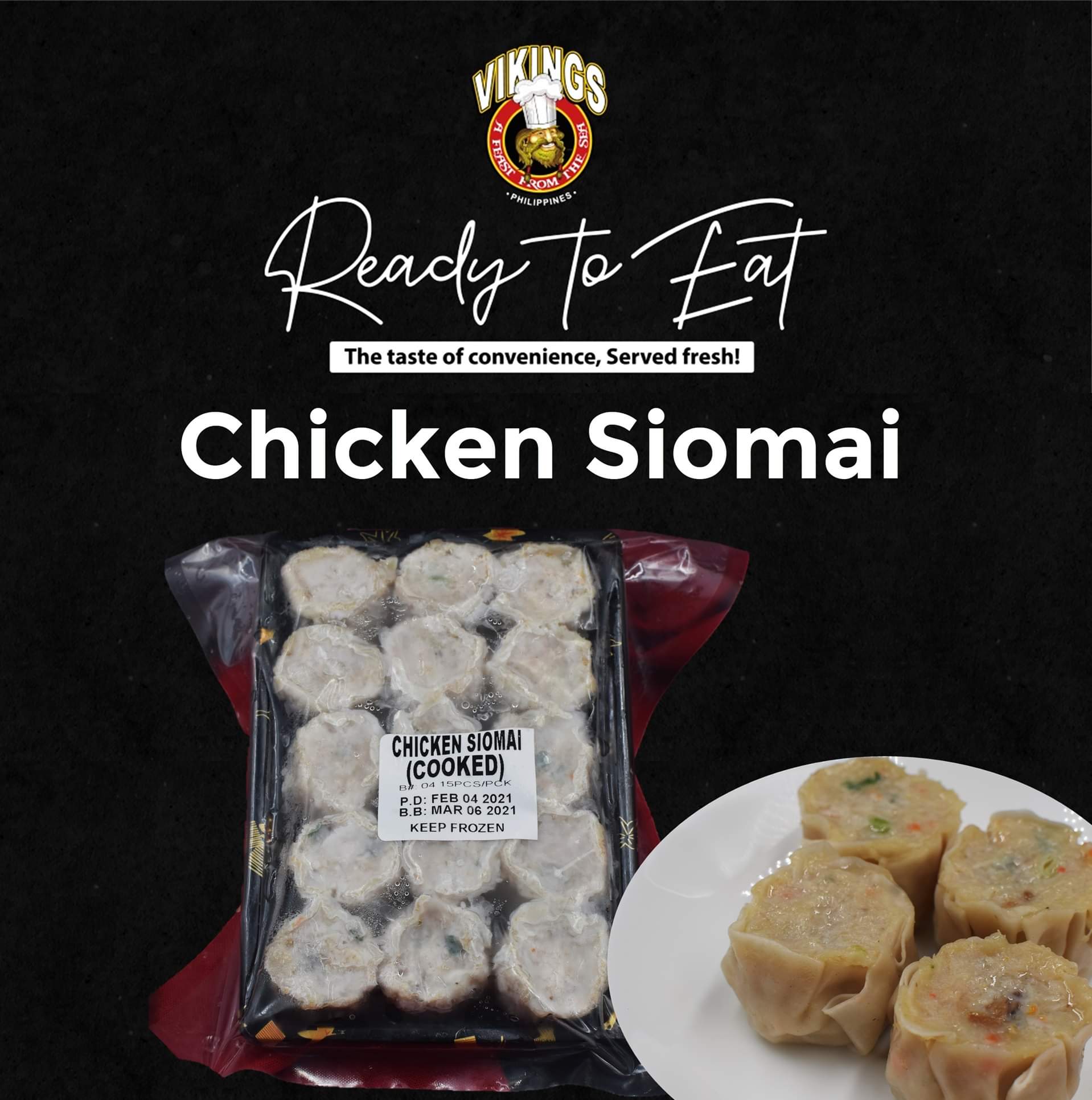 Frozen Chicken Siomai (12pcs. per pack)
